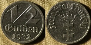 �|�[�����h �_���c�B�q : 1932 1/2 Gr AU Very Tiny Rim Ding #153 IR3518