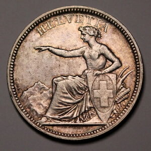 �X�C�X 5�t���� 1874�N B. �u�����b�Z����� KM# 11 aEF