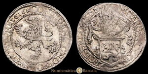 PA?SES BAJOS D?lar Le?n o Leeuwendaalder (27,30 gramosg) 1616 Zelanda KM 16;