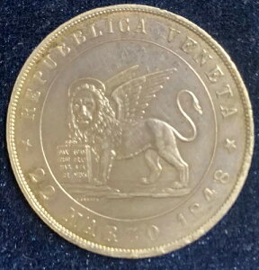�C�^���A 1848 ���F�l�c�B�A 5 ���� Venezia Governo Provvisorio Ist Type AU