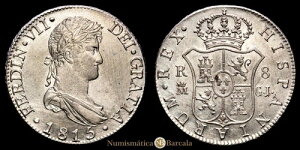 �t�F���f�B�i���h 7 �� (1808-1833)�B 8���A���B 1815�N�A�}�h���b�h�B GJ. (Cal-1269)�B�A�O�B 27.20g�B R-