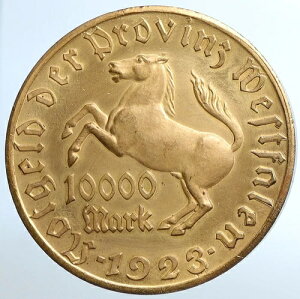 1923 �h�C�c ���C�}�[�� �E�F�X�g�t�@���A 10000 �}���N NOTGELD �R�C�� Freiherr Stein i110869