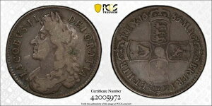 1685�N �C�M���X 1/2 �n�[�t�N���E�� �W�F�[���Y2�� S-3408 PCGS VF20 �C���O�����h���