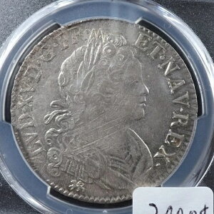 1?cu d'argent de Navarre 1718T �i���g �t�����X KM#435.20 PCGS AU-58 �V���o�[-