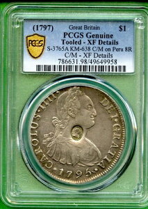 1797�N �C�M���X 1�h�� C/S �y���[ 8R PCGS XF �ڍ�