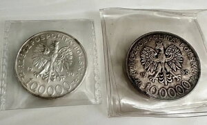 2 ea 100,000 Z? 1990 Solidarnosc Solidarity Gdansk�AAg 0.999 �V���o�[ 1 �I���X �^�C�v C