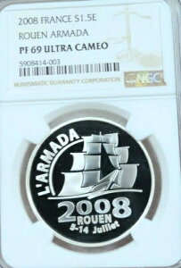 2008�N �t�����X �V���o�[ 1.5���[�� ���[�A�� �A���}�_ NGC PF 69 �E���g���J���I �� �g�b�v�|�b�v 1