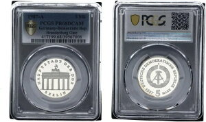DDR 5�}�[�N 1987-A �u�����f���u���N�� PCGS PR68DCAM �v���[�t�R�C�� 121384
