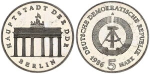 DDR 5 �}�[�N 1986 A �u�����f���u���N�� PP 121385