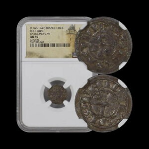 �I�{���Ac.1148�A�V���o�[ - NGC AU50 - Comtat de Tolosa-