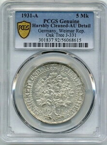 1931-A 5�}���N �h�C�c�A���C�}�[�����a���A�I�[�N�c���[ - PCGS AU �ڍ�