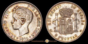 �A���t�H���\ 13 �� 5 �y�Z�^ ((Ar. 25,06g/37mm)g) 1896 *18-96 �}�h���b�h PG�EV AC-106 EBC