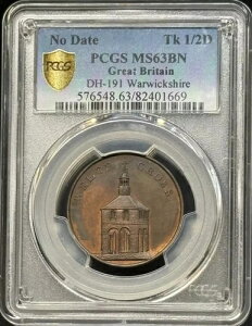 1790�N�R���_�[�g�[�N�� PCGS MS-63 BN DH-191 �E�H���b�N�V���[�A�P���v�\���Y