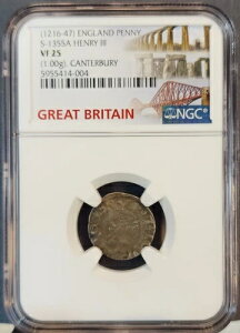 1216-47 �C���O�����h �V���o�[ �y�j�[ S-1355A �w�����[3�� �J���^�x���[ NGC VF 25 ��