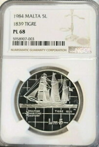 1984�N �}���^ �V���o�[ 5���� �C���j 1839�N �e�B�O�� NGC PL 68 ���i�� ��