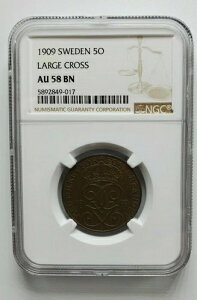 1909�N �X�E�F�[�f�� 50��\�� NGC AU 58 BN
