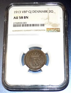 1913 VBP GJ �f���}�[�N 2�z�� NGC AU58 BN �L�[�f�[�g 373k ���s���� �f���}�[�N KM-813.1 �R�C��