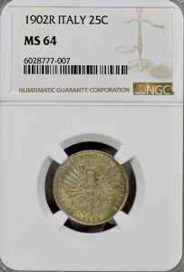 1902�N �C�^���A ���B�b�g���I�E�G�}�k�G�[��3�� �C�^���A���� 25 �`�F���e�V�~ NGC MS64 �T�o�[�h