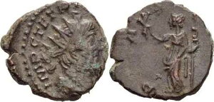 R?MISCHE KAISERZEIT Antoninian Tetricus I.�A270-273 �I���W�i�� �~�����c�F #FAD104