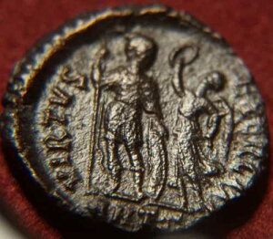 2030) Roman Honorius Nummus VIRTVS Exerciti Victory Antioch SS+ / a �� ~400�B XF