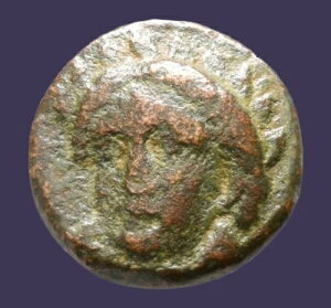 Archaios | �M���V����Aeolis GYRNEION Apollo Facing / Mussel Shell | AE | Inv 52.14
