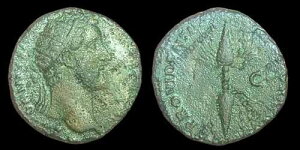 ���[�}�鍑 �A���g�j�k�X�E�s�E�X AD 140-144 PROVIDENTIAE DEORVM �E�B���O�T���_�[�{���g-
