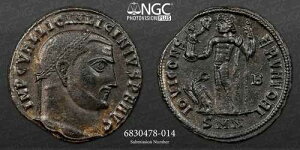 ���L�j�E�X 1 ���A�Ñ�R�C�� NGC XF�B BI �́ANummus Nicomedia AD 308 �` 324 ���팸���܂����B A1167