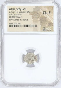 �K���A �Z�N�A�j �P���g AR �N�C�i���E�X �V���o�[ Q. Doci Coin Mid 1st C. BC NGC Ch. F