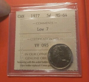 1977 �J�i�_ 5 �Z���g LOW 7 ICCS MS-64 ���ɒႢ���D�J�n!