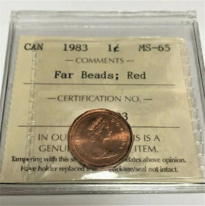 1983�N ~FAR BEADS; RED~ �Z���g�J�i�_ ICCS#RD203 MS65 RED GEM
