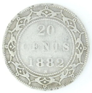 1882 H �j���[�t�@���h�����h 20�Z���g .925 �V���o�[�R�C�� �r�N�g���A KM#4