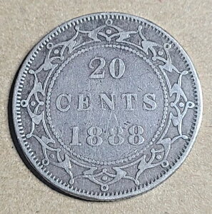 1888�N �j���[�t�@���h�����h 20�Z���g �X�^�[�����O�V���o�[ 0.925�|���h �R�C�� - ���B�N�g���A���� (965)