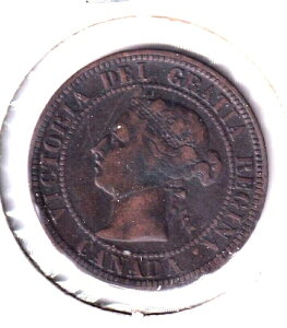 Monix Canada VF20 1891 LDLL Large Cent Victoria KM7 C2 OBV N�̃Z���t������