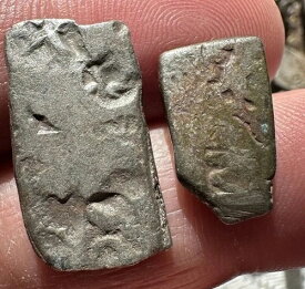 古代銀貨 刻印 紀元前600年 - 本物 (1)