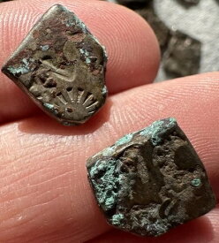 古代銀貨 パンチマーク 2枚セット (2) 本物 紀元前600年