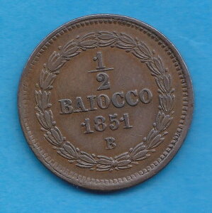 VV74-PIO IX-�n�[�t �o�C�I�b�R �{���[�j�� 1851-