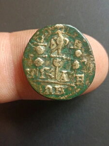 IMPERIO ROMANO AE ���l�_�� 18 mm 238-244 d. C. �S���f�B�A�[�m 3 ��