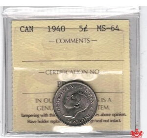 1940�N�J�i�_5�Z���g - ICCS MS64 - PP 690-