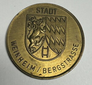 �� 51mm �^�J WEINHEIM / BERGSTRASSE Stadt City Medal ���_�C�� �h�C�c �h�C�c