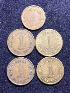 5 X Sydny Harbour Ferries Turnstiles Pty Ltd �t�F���[�g�[�N�� /Hegarty's Ferries�B