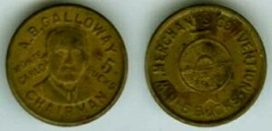 AB GALLOWAY '22 NW MERCHANTS CONV �V�A�g�� WA GF $5 �����e�J���� �o�b�N�X �g���[�h�g�[�N��