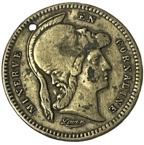 Minerve, en Cornaline Dietrich Empire Germany Brass �M�����u�� �g�[�N�� Spiel Marke