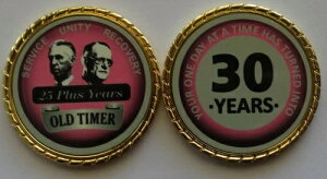 AA �r�����{�u �I�[���h�^�C�}�[ 30�N �s���N���[�v�G�b�W �֎��R�C���`�b�v 1 3/4�C���`