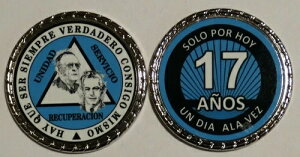 Alcoholicos Anonimos Sobriedad Medalla Bill and Bob 17 Anos �R�C�� �`�b�v 1 3/4 �C���`