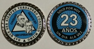 Alcoholicos Anonimos Sobriedad Medalla Bill and Bob 23 Anos �R�C�� �`�b�v 1 3/4 �C���`