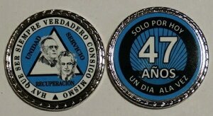 Alcoholicos Anonimos Sobriedad Medalla Bill and Bob 47 Anos �R�C�� �`�b�v 1 3/4 �C���`