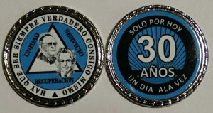 Alcoholicos Anonimos Sobriedad Medalla Bill and Bob 30 Anos �R�C�� �`�b�v 1 3/4 �C���`