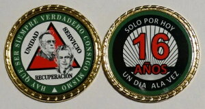 Alcoholicos Anonimos Sobriedad Medalla Bill and Bob 16 Anos �R�C�� �`�b�v 1 3/4 �C���`