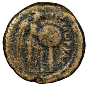 �e�B�g�D�X 79-81 AD�AJUDAEA CAPTA TYPE Caesarea Maritima AE 20 �R�C�� ���[�}�鍑�ANGC