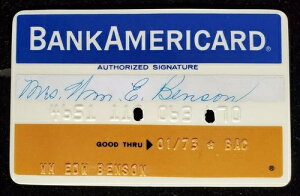 BankAmericaard �e�L�T�X��s Exp 1973 �L�����Z���J�[�h cc1444-